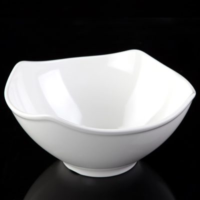 Melamine square bowl, White 36cm