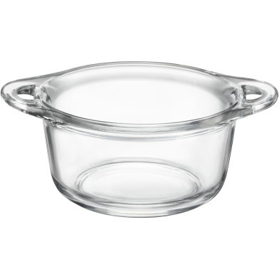 Glass serving bowl with handles 500ml