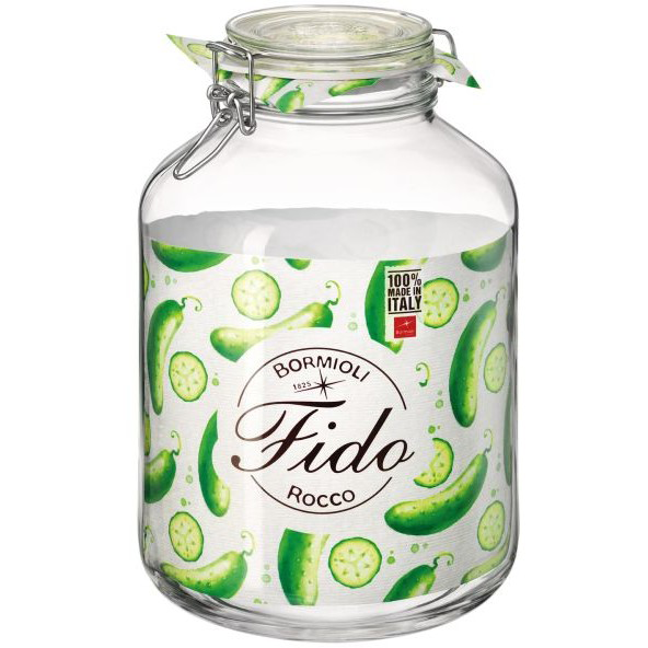 Glass jar with clip top 4 litres