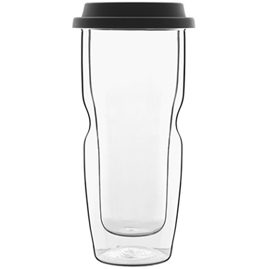 Glass thermo cup with double walls 460ml