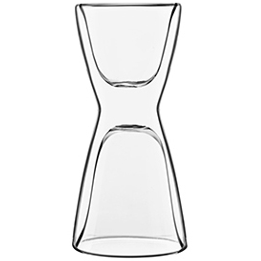 Reversible glass espresso/water thermo cup with double walls "Unico" 65/100ml