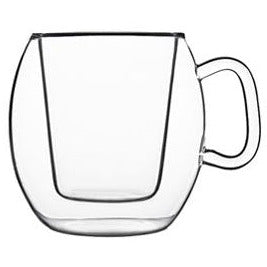 Glass thermo mug with double walls 300ml