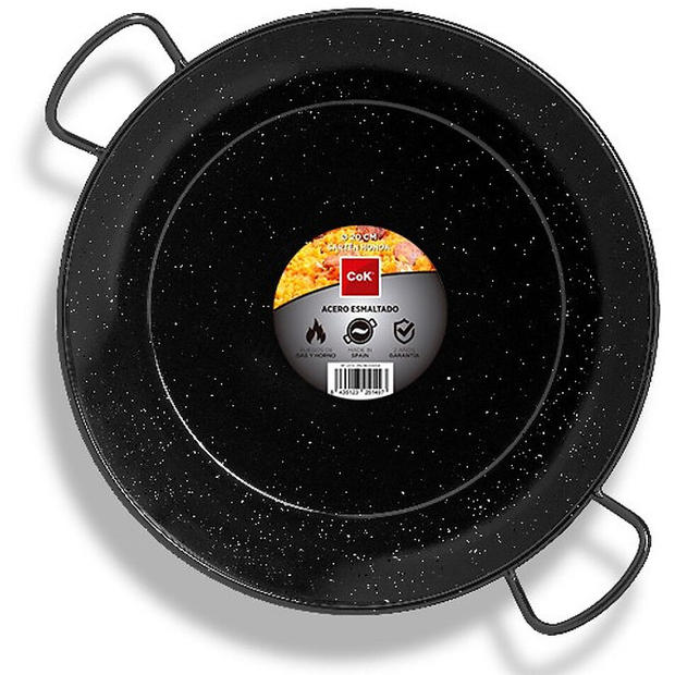 Enamelled steel deep frying pan 30cm