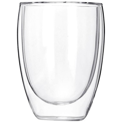 Glass double wall cup 350ml