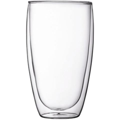 Glass double wall cup 450ml