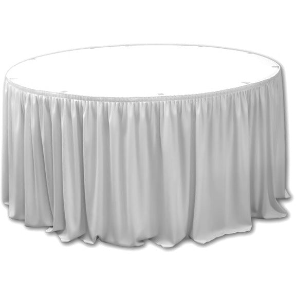 Table skirting without top cover white 180x74cm