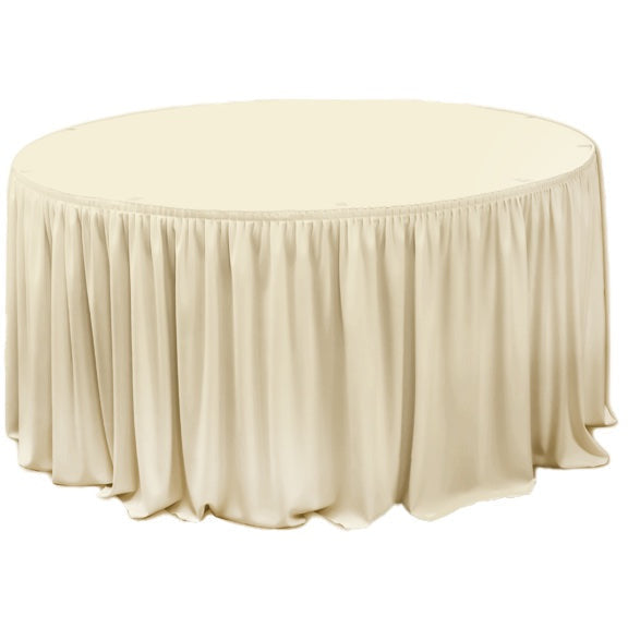 Table skirting without top cover ivory 180x74cm