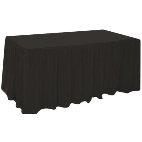 Table skirting without top cover black 152x76cm