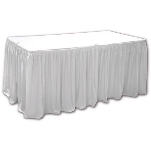 Table skirting without top cover white 244x76cm