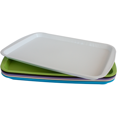 Plastic rectangular serving tray, 44cm