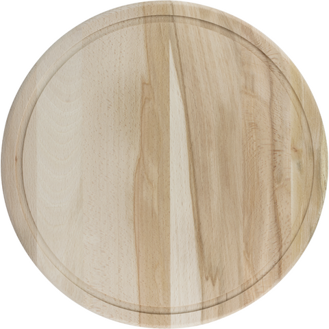 Wooden pizza board with juice groove 33cm