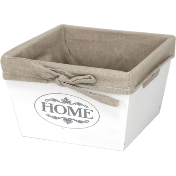 Wooden storage box White 22cm