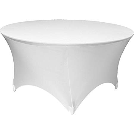 White elastic cover for catering table 180cm