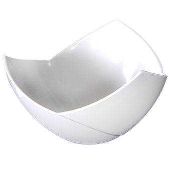 Bowl with three points melamine White