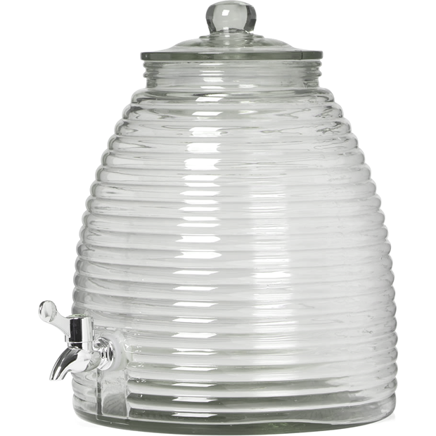 Glass dispenser with glass lid 9 litres
