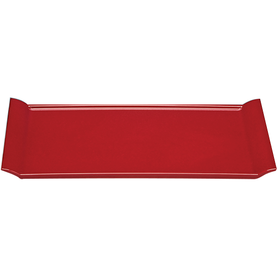 Melamine rectangular platter red 43cm