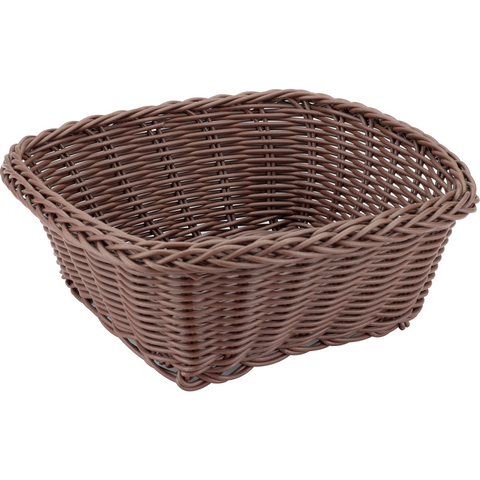 Square waterproof bread basket brown 17cm