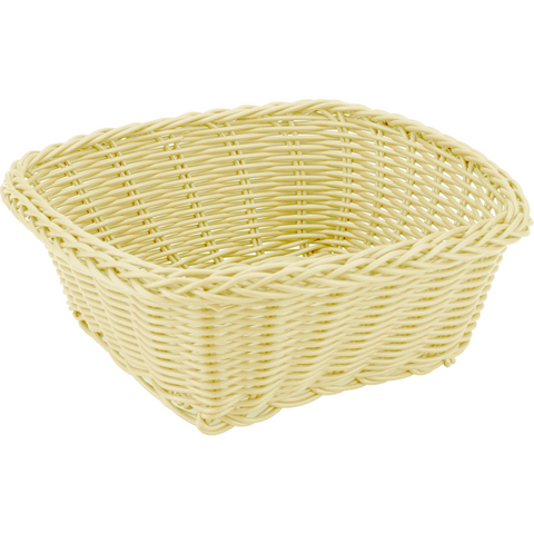 Square waterproof bread basket natural 17cm