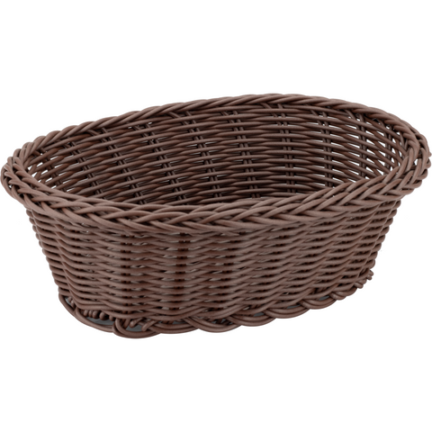 Oval waterproof bread basket brown 21cm