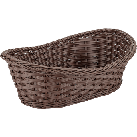Oval waterproof bread basket brown 29cm