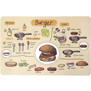 Placemat "Burger Anatomy" 43.5cm