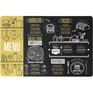 Placemat "Chalkboard Gold" 43.5cm