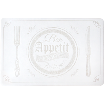 Placemat "Bon Appetite White" 43.5cm