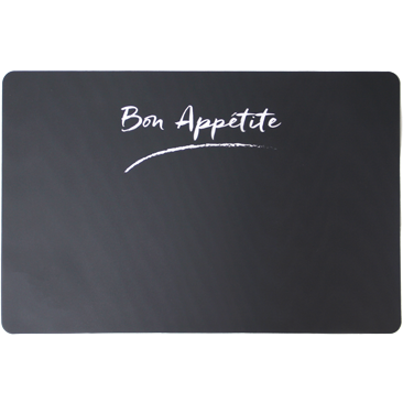 Placemat "Bon Appetite Plain Black" 43.5cm