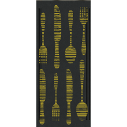 Paper cutlery pocket "Gourmet Oro" 125pcs 25cm
