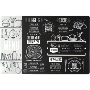 Placemat "Chalkboard Silver" 43.5cm