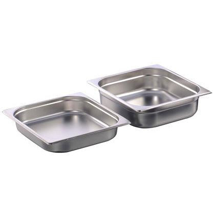 Stainless steel 18/10 gastronorm container GN 2/3 65mm 5.25 litres