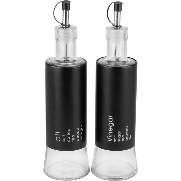 Oil and vinegar bottle set "Black" 320ml each