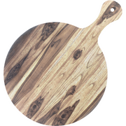 Melamine wood effect pizza board with handle 35cm
