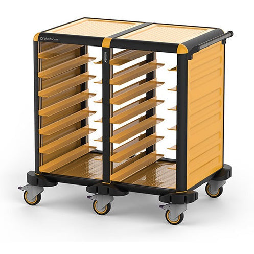 Trolley with 2x7 shelves for GN1/1 tray