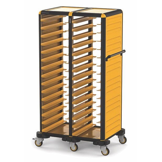 Trolley with 2x15 tray racks for GN1/1 tray