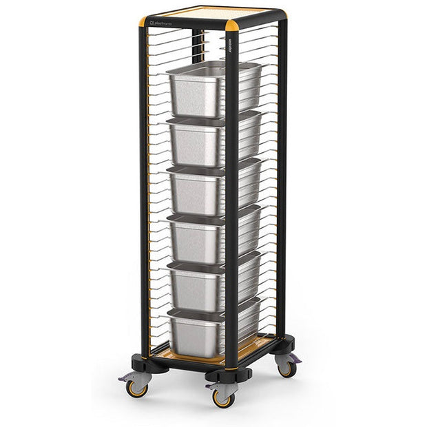 Open side single gastronorm trolley 34 shelves for GN1/1