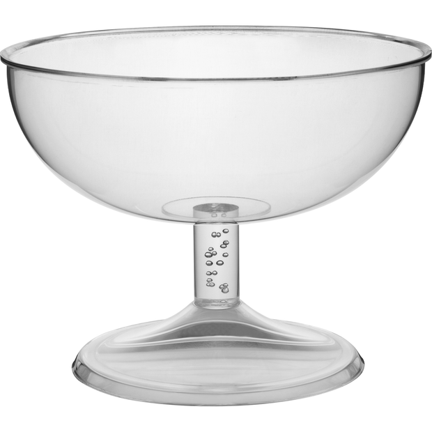 Round acrylic bowl with stem 35cm