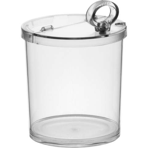 Round polycarbonate container with lid 11cm 750ml