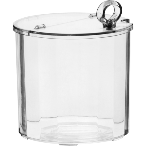 Round polycarbonate container with lid 14cm 1.5 litres