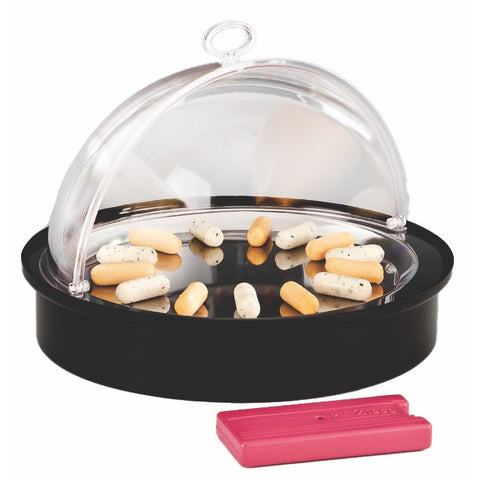 Round cooling display with roll top lid 42cm