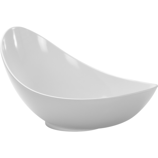 Oval melamine bowl white 36cm