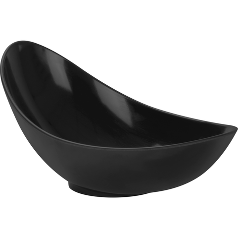 Oval melamine bowl black 36cm