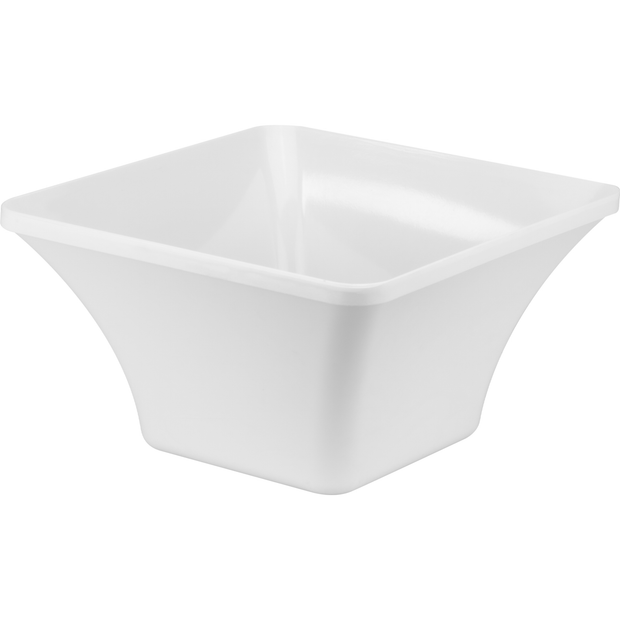 Square melamine bowl white 27x14.5cm