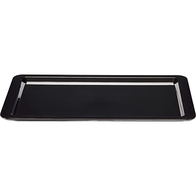 Melamine rectangular platter black 53cm