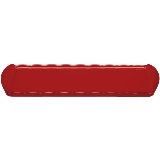 Melamine rectangular platter red 43cm