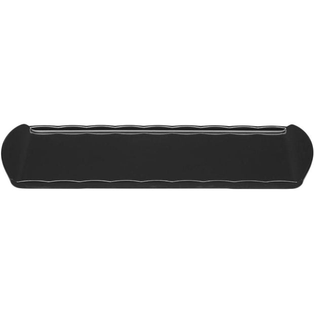 melamine rectangular platter black 43cm