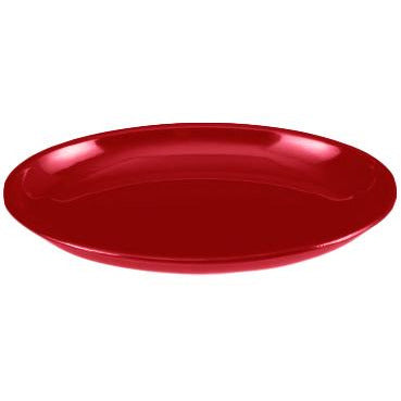 Melamine oval platter 40.5cm Red