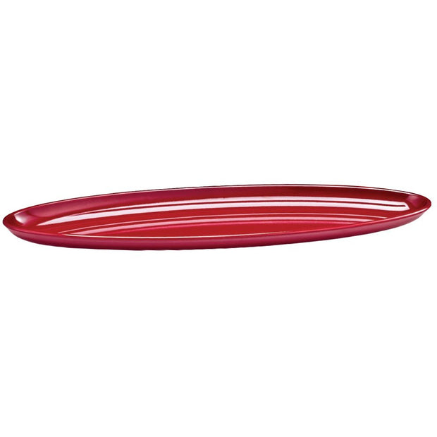 Melamine oval platter red 65cm