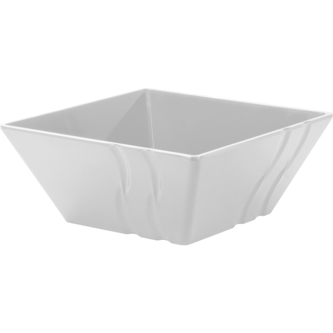 Square melamine bowl "Luxor" white 24cm 3 litres