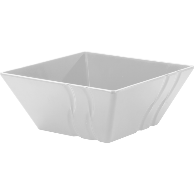 Square melamine bowl "Luxor" white 24cm 3 litres